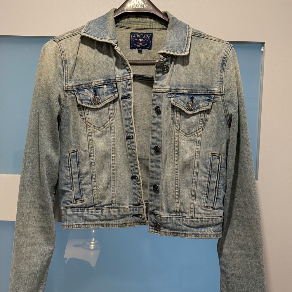 Just USA Cropped Denim Jacket – Size Small